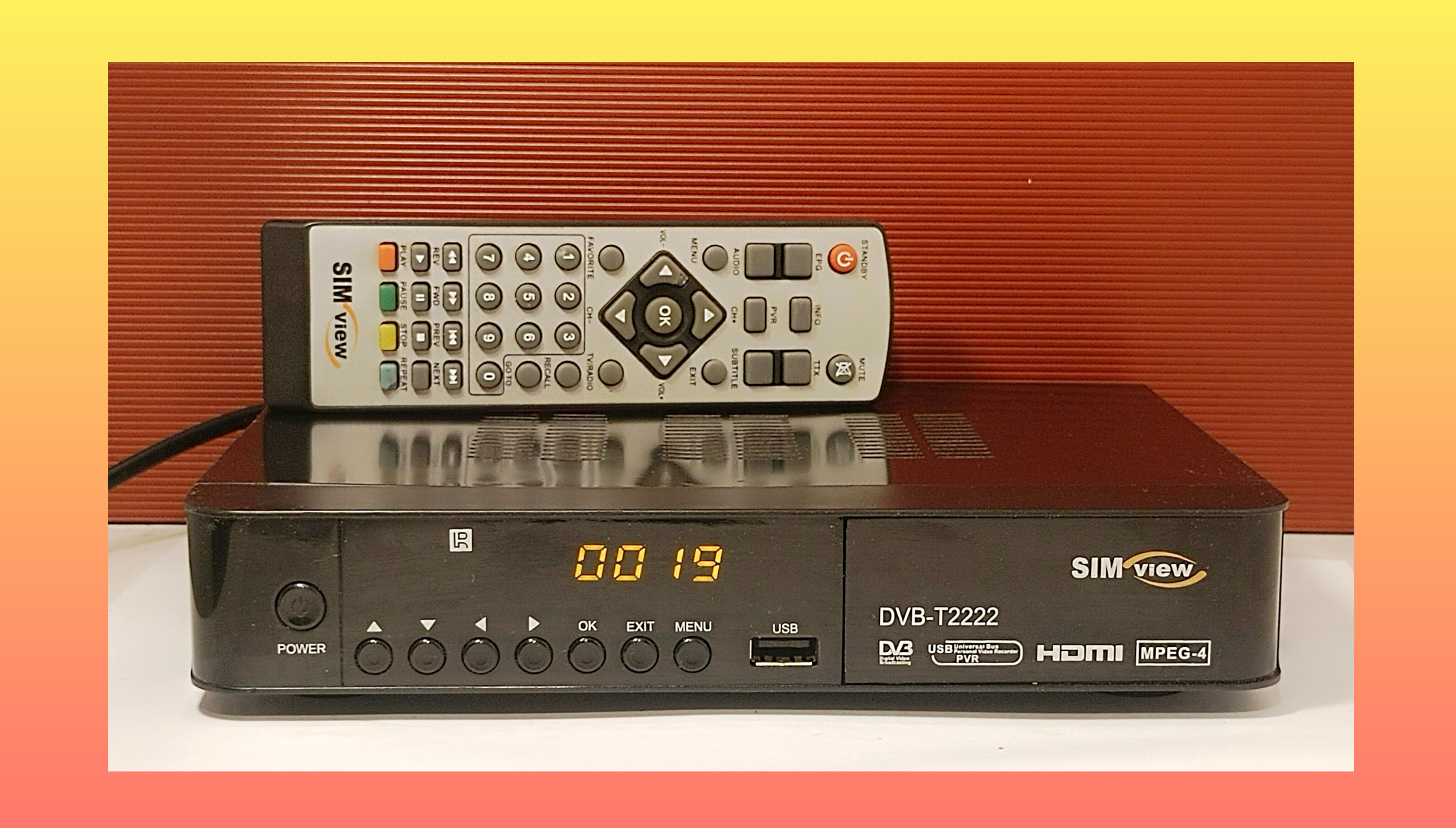 گیرنده دیجیتال سیم ویو  SIM view مدل DVB-T2222