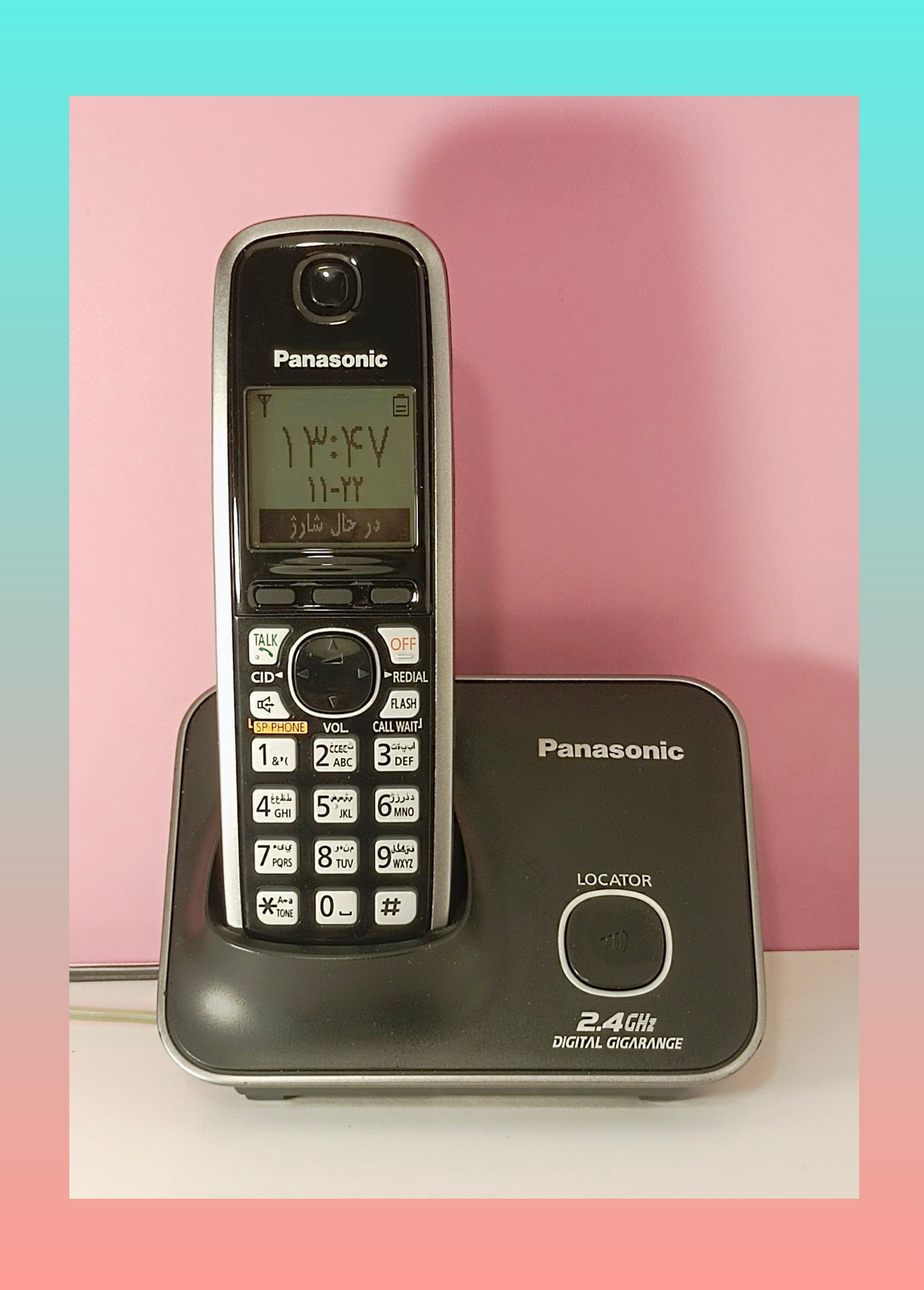 تلفن بی‌سیم پاناسونیک نو (ویترینی)مدل KX-TG3711BX منوی فارسی