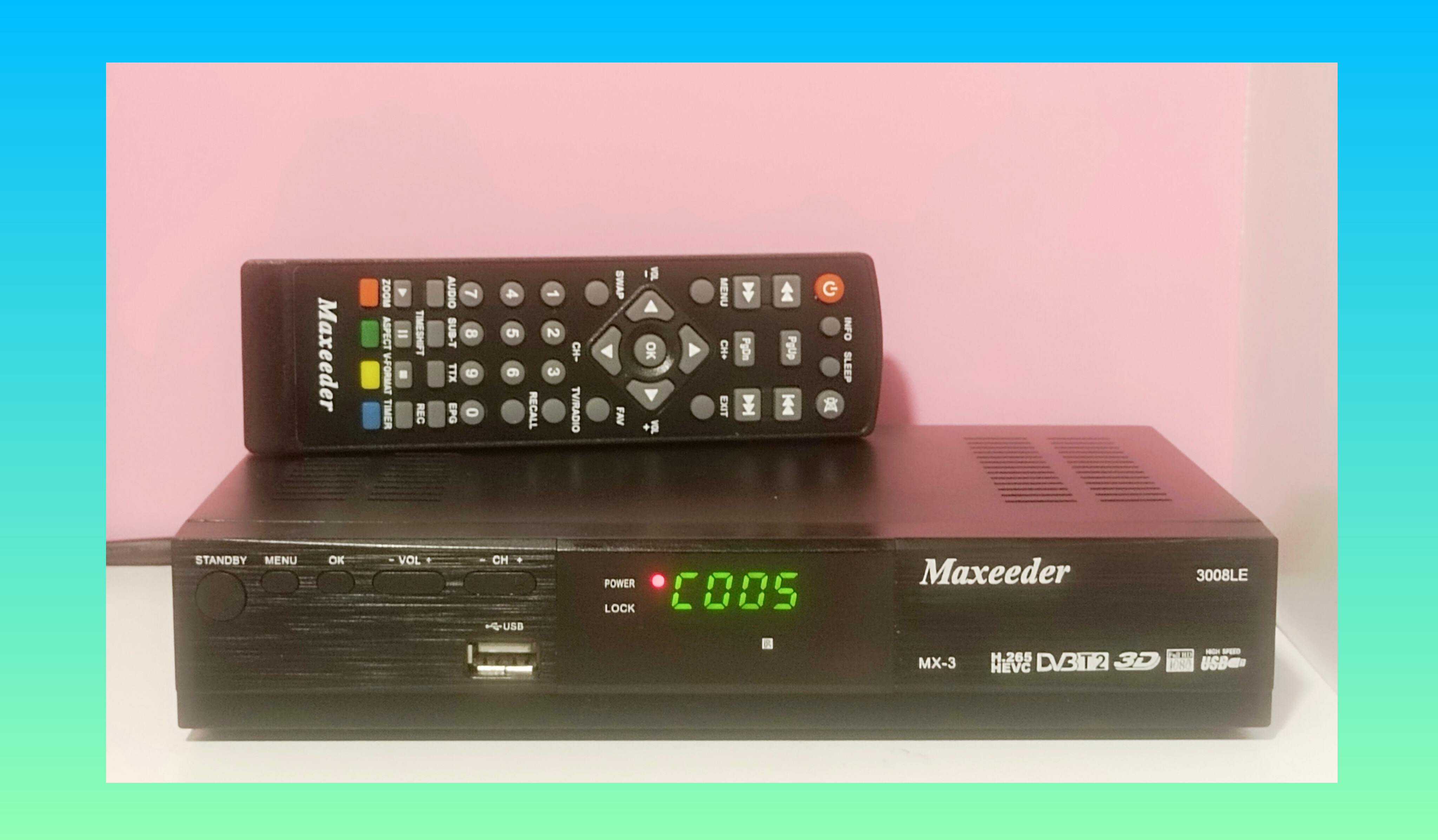 تصویر گیرنده دیجیتال مکسیدر MX-3 مدل 3008LE در حد نو ویترینی( بدون کارتن)کاملاً سالم با یک سال ضمانت