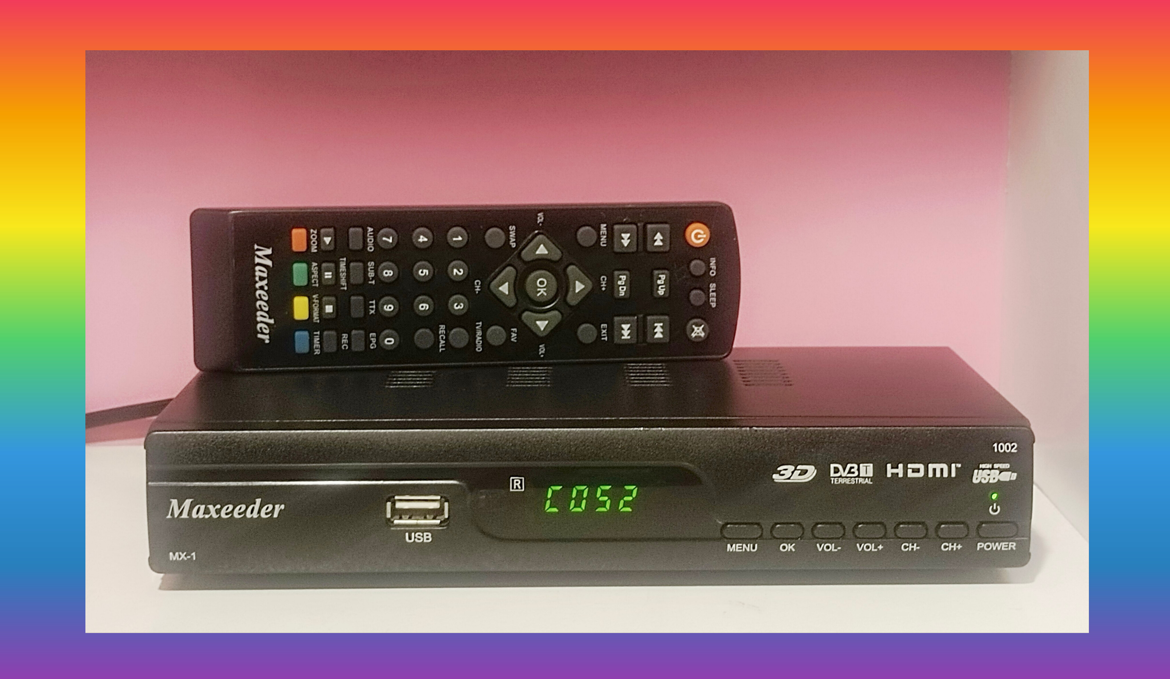 تصویر گیرنده دیجیتال مکسیدر MX-1 مدل 1002 در حد نو ویترینی کاملاً سالم با یک سال ضمانت