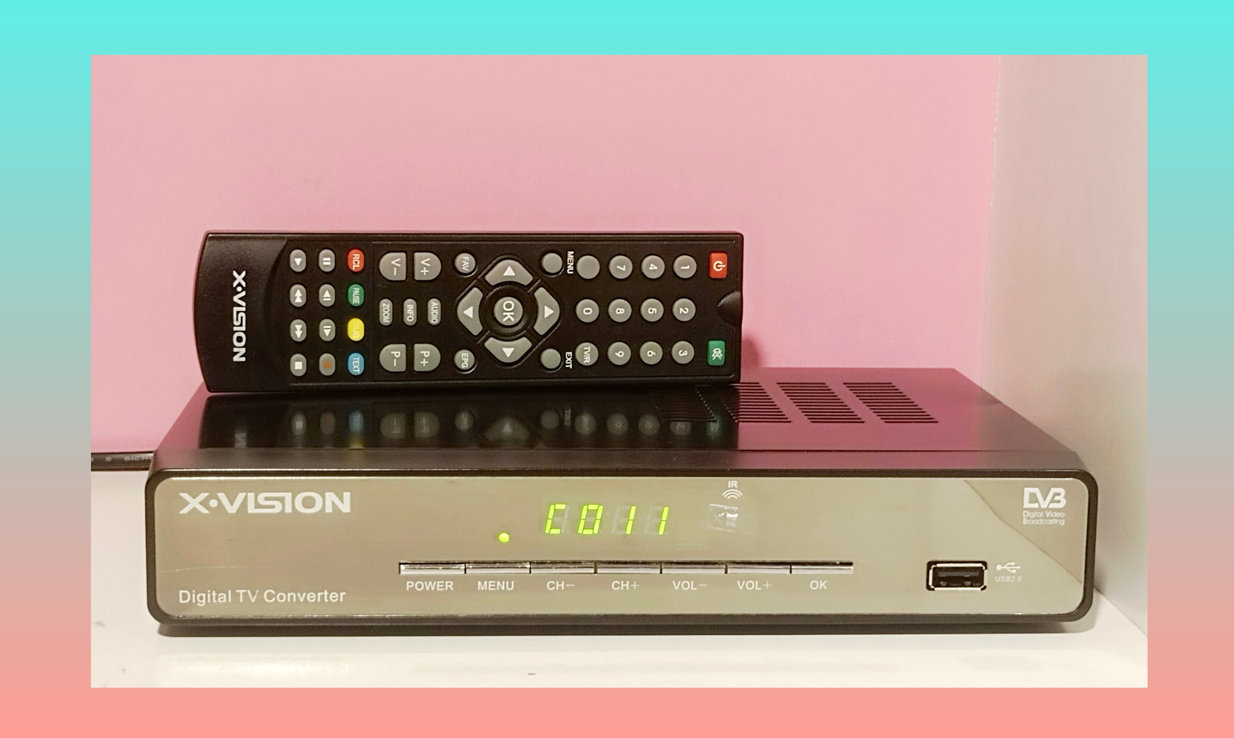 تصویر گیرنده دیجیتال ایکس ویژن مدل XDVB-373 کارکرده، کاملا سالم با یک سال ضمانت