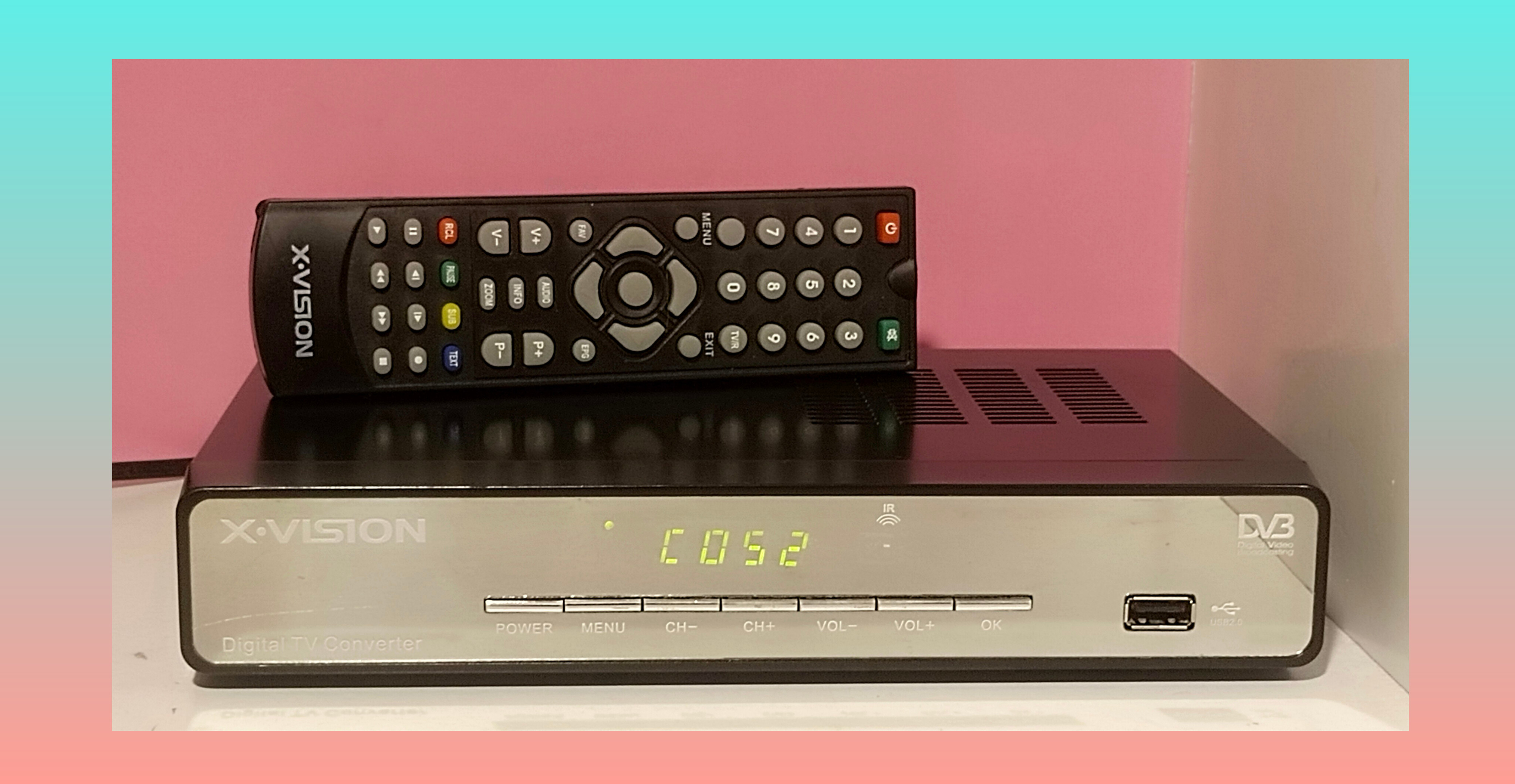 تصویر گیرنده دیجیتال ایکس ویژن مدل XDVB-333 کارکرده، کاملا سالم با کنترل نو و یک سال ضمانت